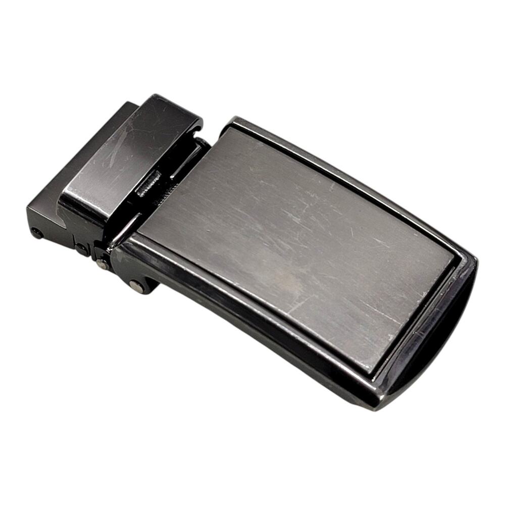 SlideBelts Ratchet Belt Buckle Replacement Gunmetal Gray 1.25" Holeless Metal